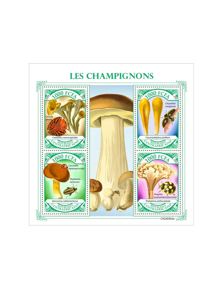 n° 9105/9108 - Timbre CENTRAFRIQUE Poste