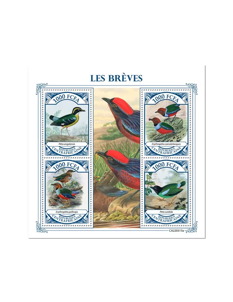 n° 9157/9160 - Timbre CENTRAFRIQUE Poste