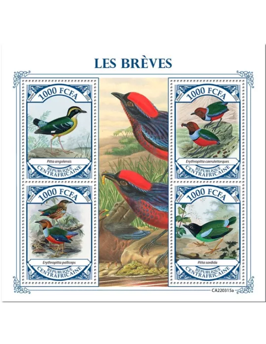 n° 9157/9160 - Timbre CENTRAFRIQUE Poste