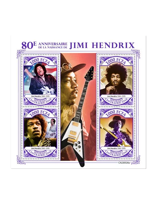 n° 9201/9204 - Timbre CENTRAFRIQUE Poste