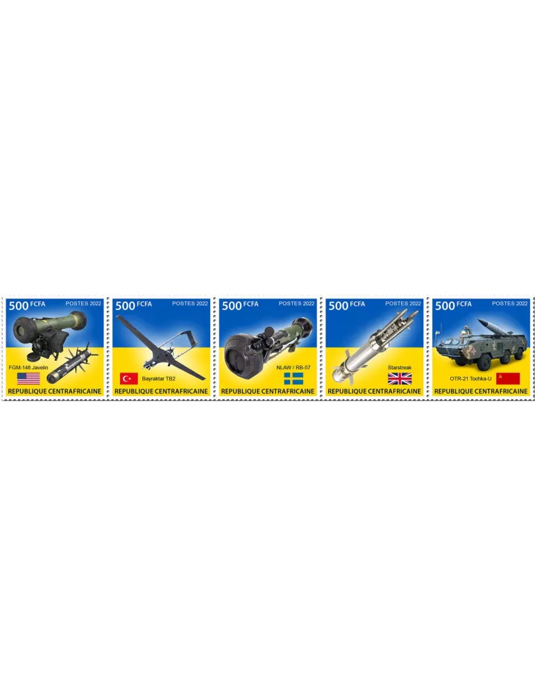 n° 9237/9241 - Timbre CENTRAFRIQUE Poste