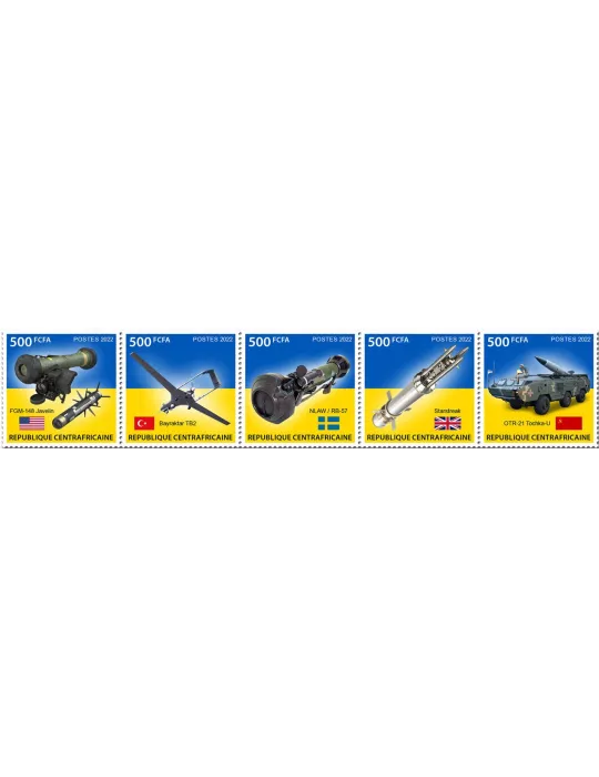 n° 9237/9241 - Timbre CENTRAFRIQUE Poste