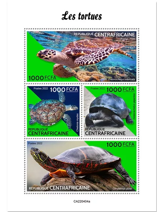 n° 9284/9287 - Timbre CENTRAFRIQUE Poste