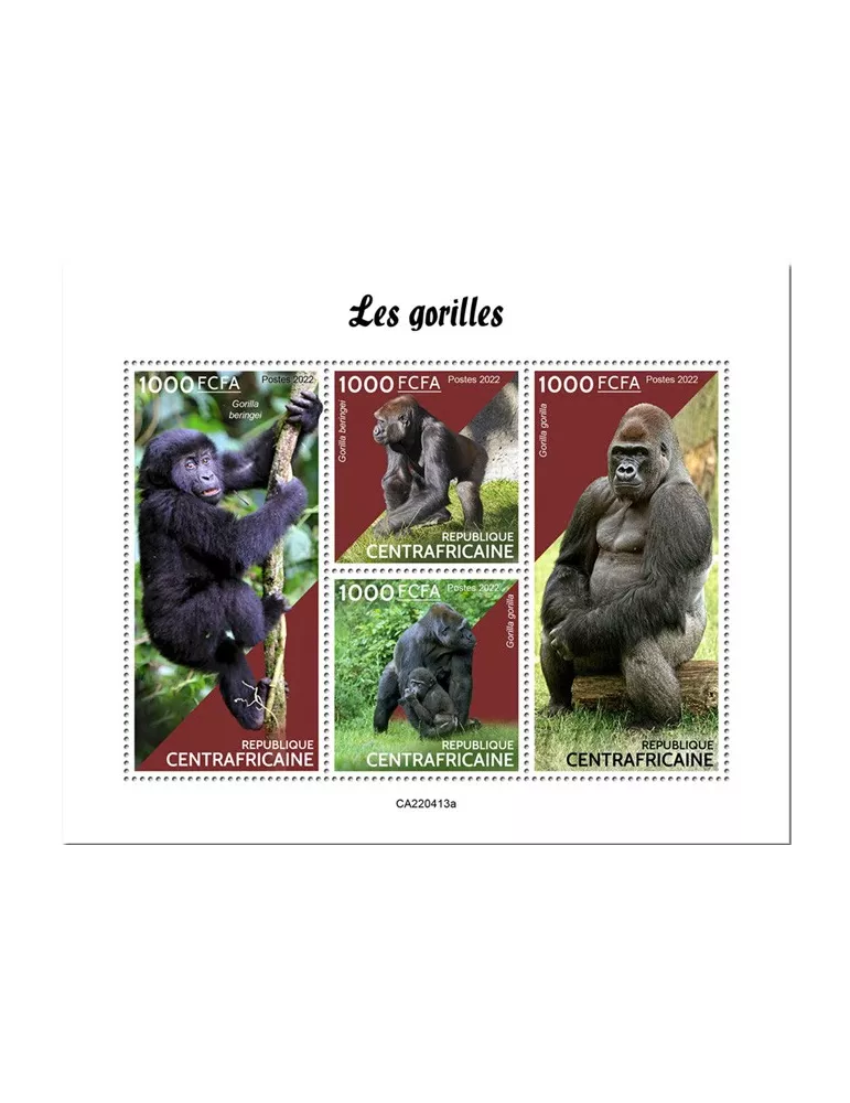 n° 9320/9323 - Timbre CENTRAFRIQUE Poste