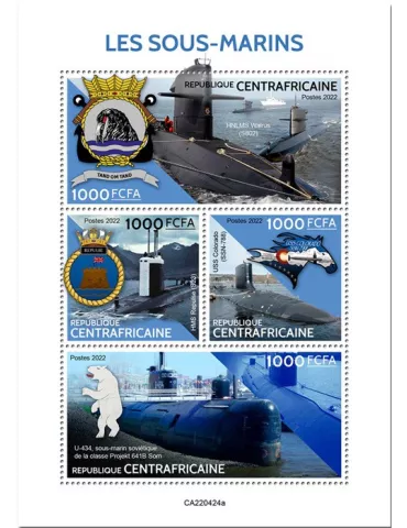 n° 9364/9367 - Timbre CENTRAFRIQUE Poste