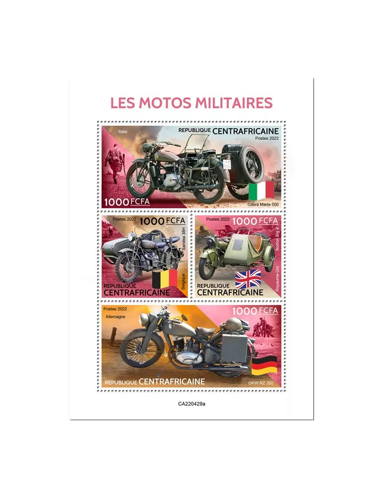 n° 9384/9387 - Timbre CENTRAFRIQUE Poste