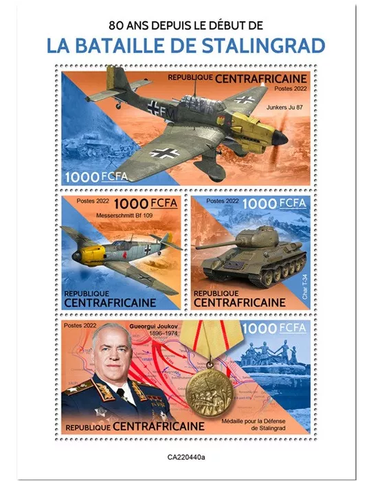 n° 9428/9431 - Timbre CENTRAFRIQUE Poste