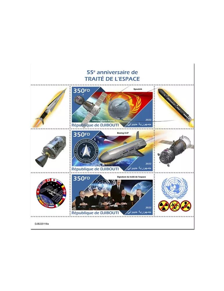 n° 3893/3895 - Timbre DJIBOUTI Poste