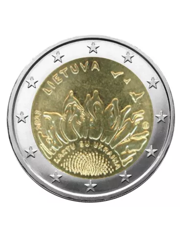 2 EURO COMMEMORATIVE 2023 : LITUANIE (Ensemble avec l´Ukraine)