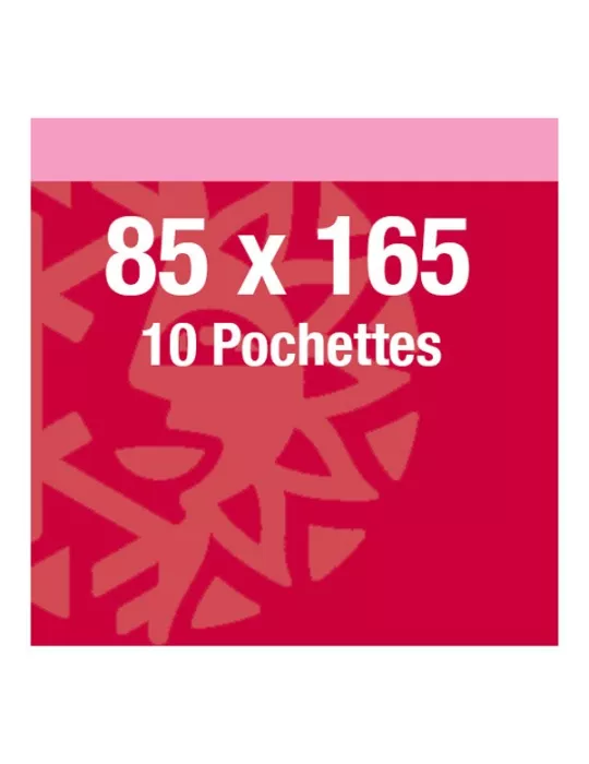 Pochettes double soudure - Lxh:85x165 mm (Fond noir)