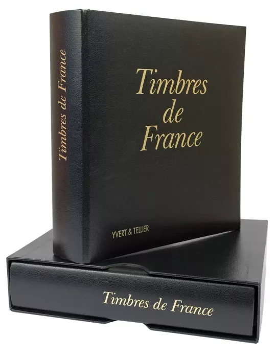 YVERT & TELLIER – Album Futura Classique – Couverture Imitation Cuir Noir – 200 Pages – 2 Anneaux – 30,5x31,5 Cm