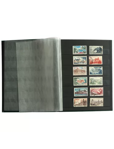PERFECTA : Classeur fixe pour timbres (Petit modèle-Pages Noires-32p.) 2