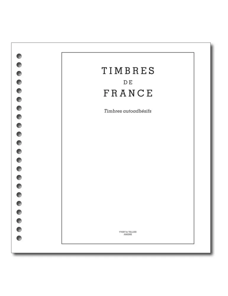 PAGES TITRE SC TIMBRES DE FRANCE : TIMBRES-AUTOADHESIFS (x10)