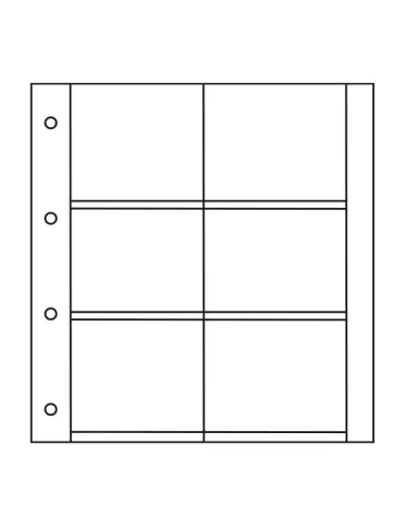 Recharges ALBUM CP LUXE : 6 cases horizontales (Cartes Postales anciennes)