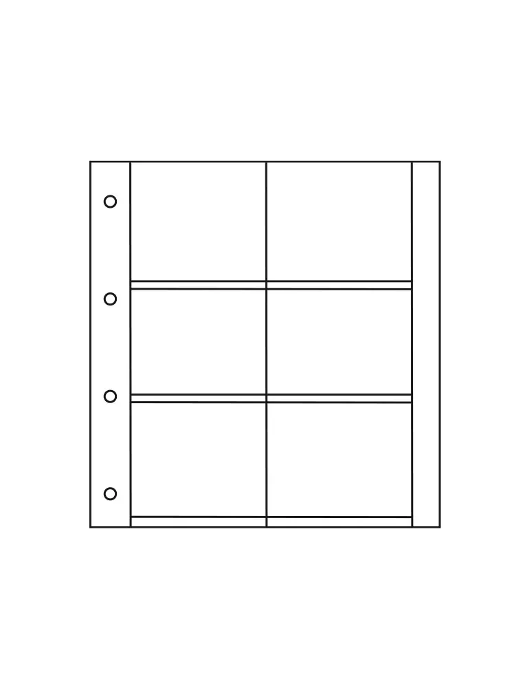 Recharges ALBUM CP LUXE : 6 cases horizontales (Cartes Postales anciennes)