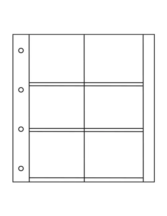 Recharges ALBUM CP LUXE : 6 cases horizontales (Cartes Postales anciennes)