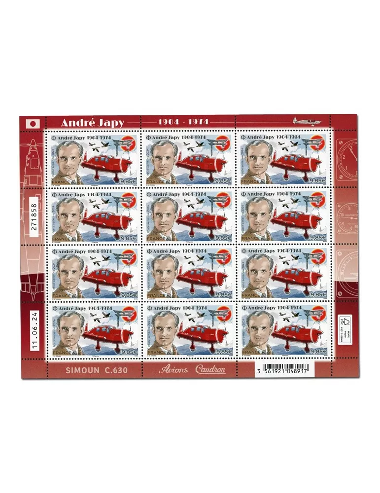n° F4 - Timbre France Feuillets de France (PA n° 97)
