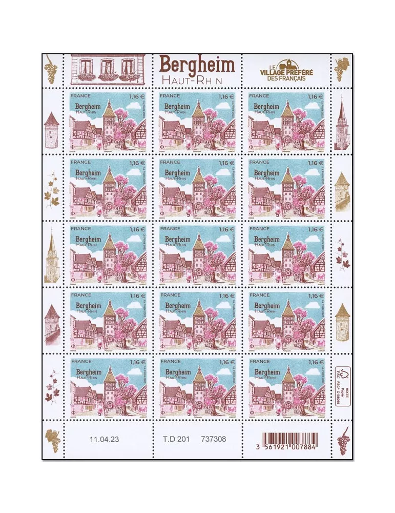 n° F106 - Timbre France Feuillets de France (n° 5698)