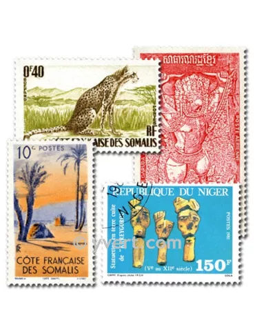 COMMUNAUTE FRANCAISE : pochette de 2000 timbres (Oblitérés)