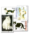 CHATS : pochette de 200 timbres (Oblitérés)