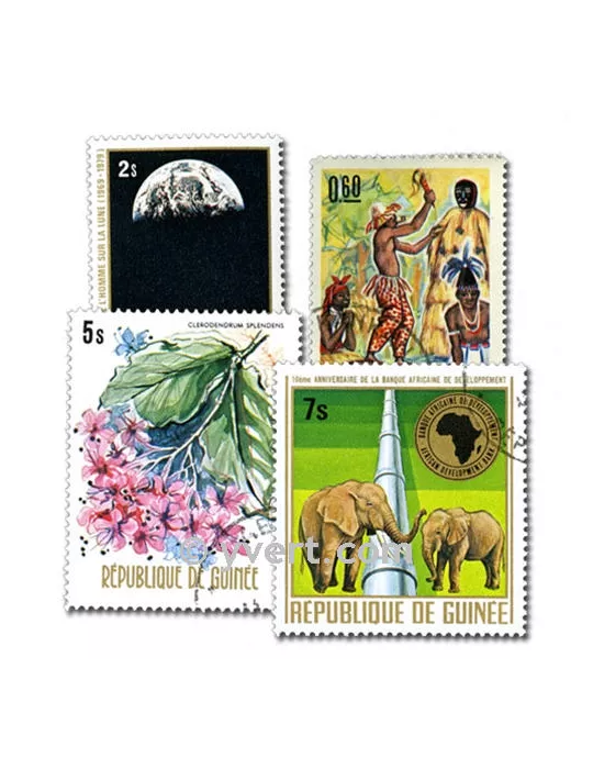 GUINEE FRANCAISE : pochette de 400 timbres (Oblitérés)