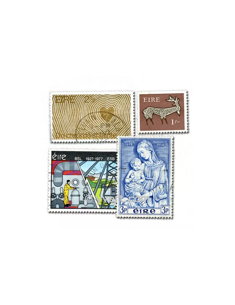 IRLANDE : pochette de 200 timbres (Oblitérés)