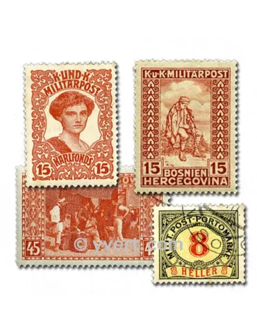 BOSNIE : pochette de 25 timbres (Oblitérés)