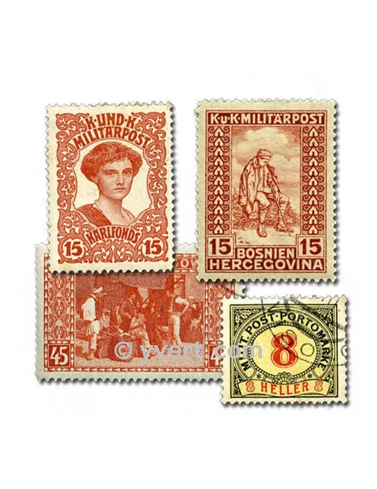 BOSNIE : pochette de 25 timbres (Oblitérés)