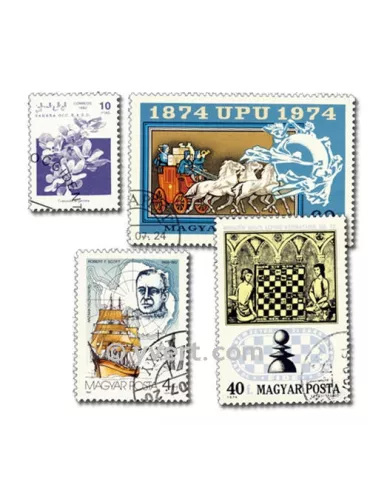 MONDE ENTIER : pochette de 300 timbres (Oblitérés)