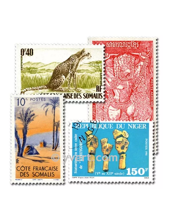 COMMUNAUTE FRANCAISE : pochette de 500 timbres (Oblitérés)