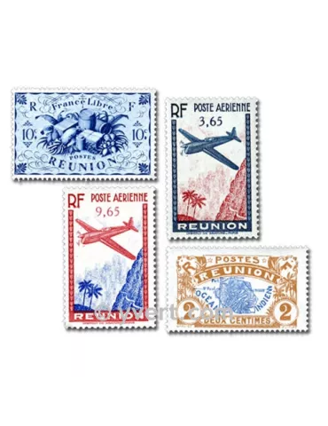 REUNION CFA : pochette de 50 timbres (Oblitérés)