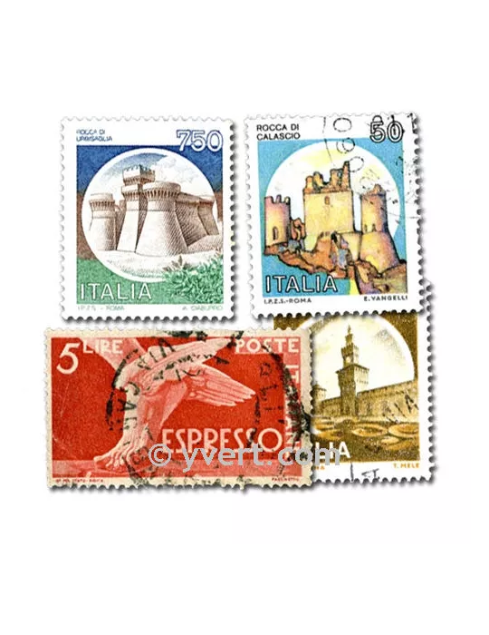 ITALIE : pochette de 500 timbres (Oblitérés)