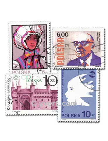 POLOGNE : pochette de 500 timbres (Oblitérés)