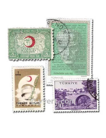 TURQUIE : pochette de 1000 timbres (Oblitérés)