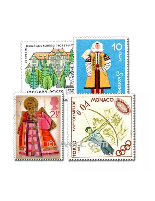 EUROPE : pochette de 5000 timbres (Oblitérés)