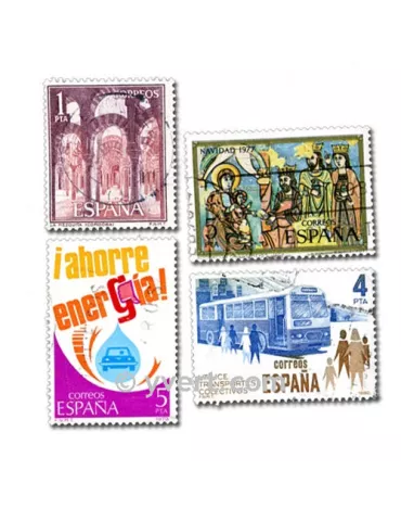 ESPAGNE : pochette de 100 timbres (Oblitérés)
