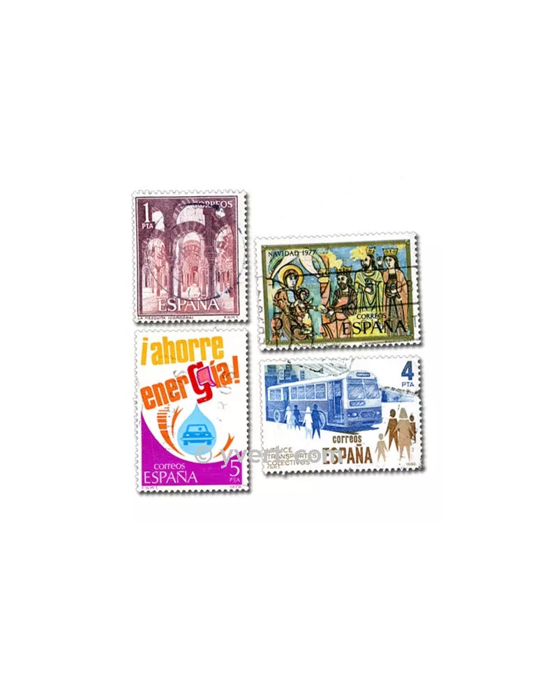 ESPAGNE : pochette de 100 timbres (Oblitérés)