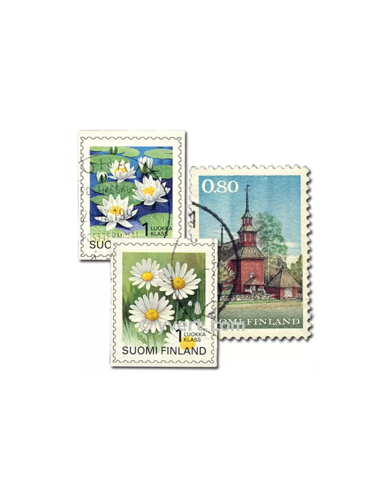 FINLANDE : pochette de 300 timbres (Oblitérés)