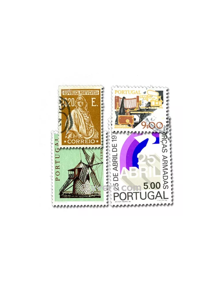 PORTUGAL : pochette de 200 timbres (Oblitérés)