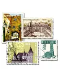 CHATEAUX : pochette de 100 timbres (Oblitérés)