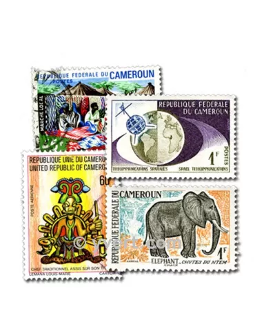 CAMEROUN : pochette de 100 timbres (Oblitérés)
