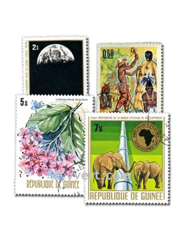 GUINEE FRANCAISE : pochette de 100 timbres (Oblitérés)