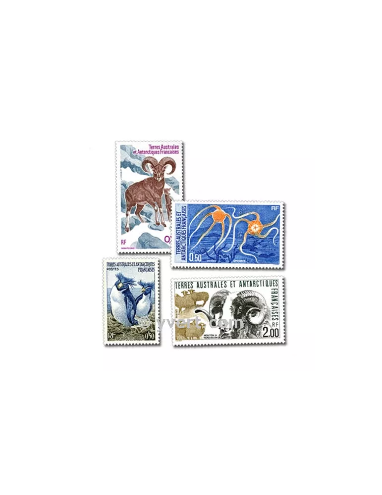 TERRES AUSTRALES : pochette de 25 timbres (Oblitérés)