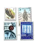 BELGIQUE : pochette de 500 timbres (Oblitérés)