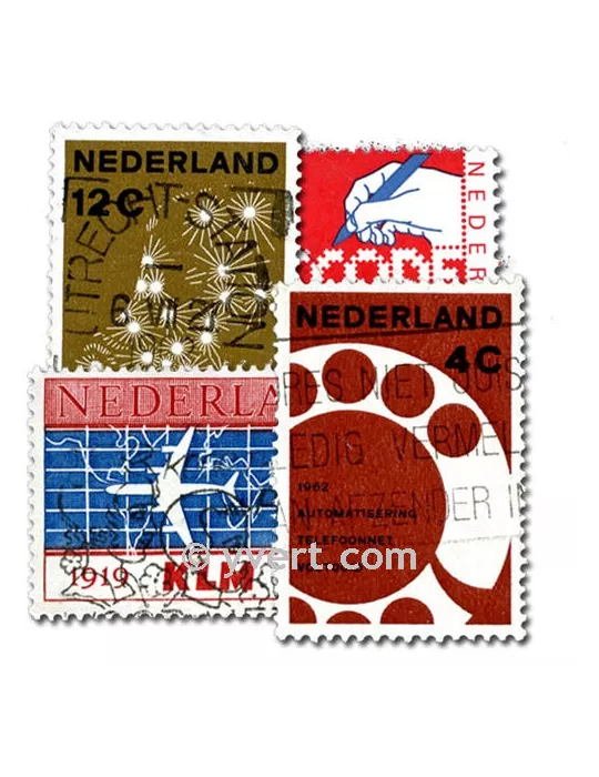 PAYS BAS : pochette de 200 timbres (Oblitérés)