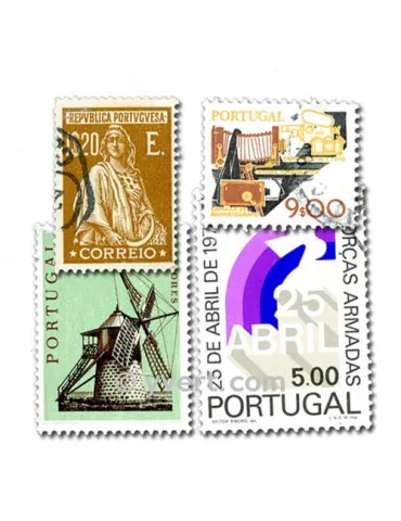 PORTUGAL : pochette de 500 timbres (Oblitérés)