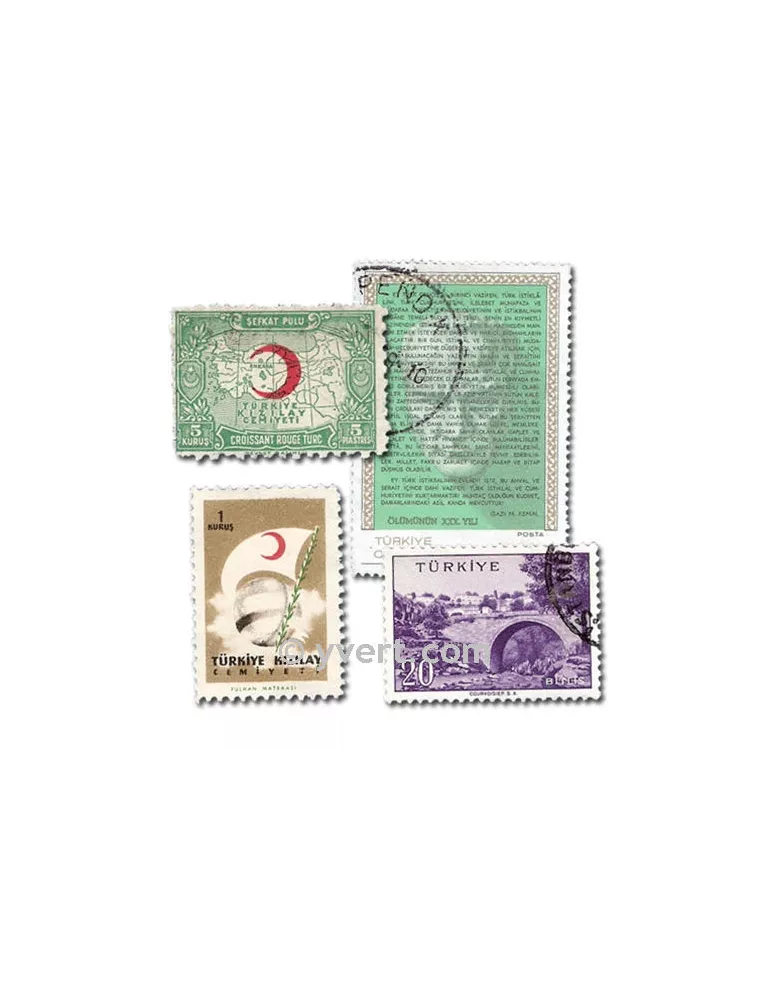 TURQUIE : pochette de 200 timbres (Oblitérés)