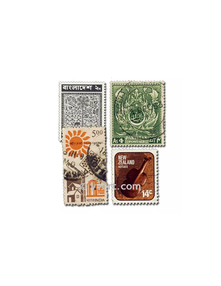 POSS. BRITANNIQUES : pochette de 500 timbres (Oblitérés)