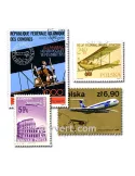 AVIONS : pochette de 300 timbres (Oblitérés)