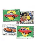 VOITURES FERRARI : pochette de 10 timbres (Oblitérés)